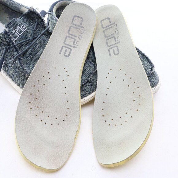 Hey Dude Textile Wally Sox Aqua Loafers & Slip-Ons Men 9 Blue/White - Picture 12 of 17